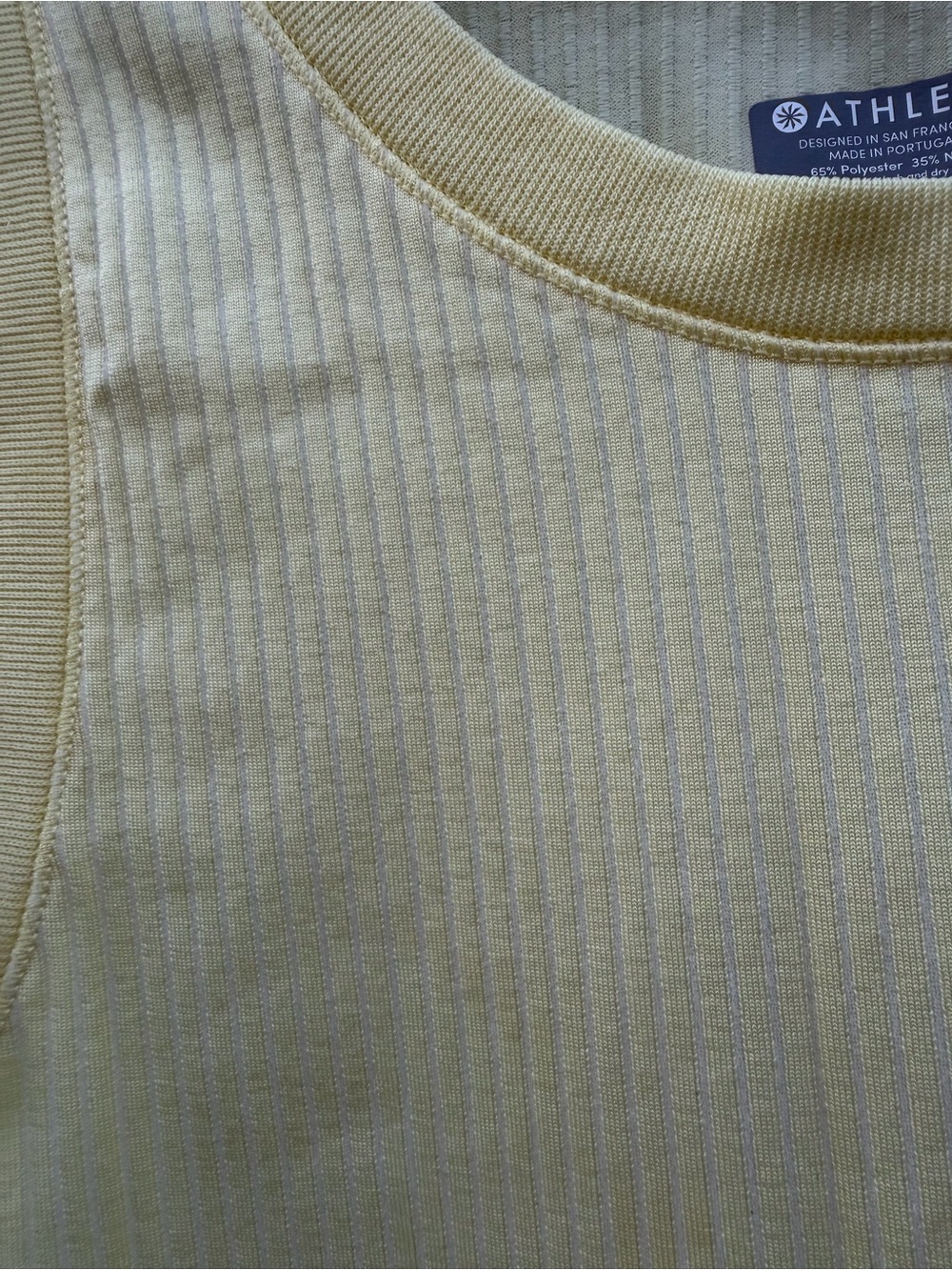 Athleta Sunny Yellow Ribbed Tee - Picture 8 of 9